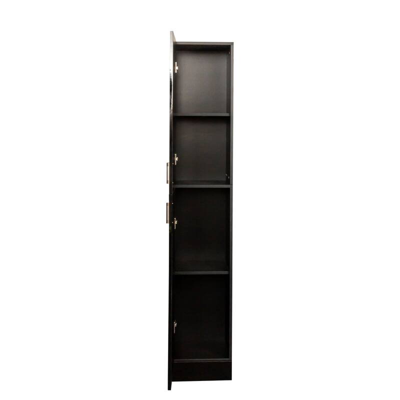 Roomfitters Tall Freestanding Storage Cabinet with 2 Doors, Slim Pantry Cabinet for Kitchen, Bathroom, or Living Room