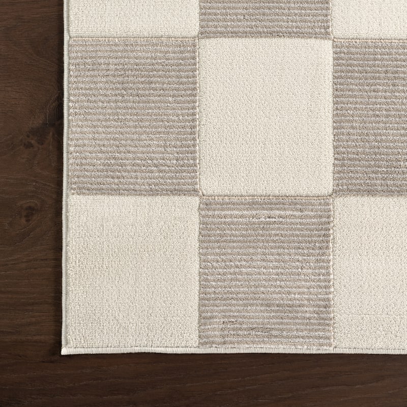 Nuloom Zhuri Checkered Machine Washable Area Rug