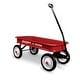preview thumbnail 2 of 14, Radio Flyer 1800 Big Red Classic Extra Long Handle All Terrain Wheels Kids Wagon Classic Red Wagon
