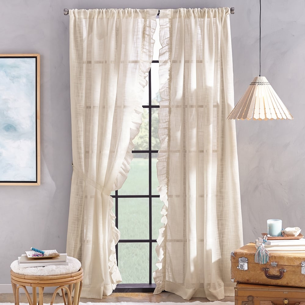 Arabella Semi-Sheer Poletop Single Curtain Panel
