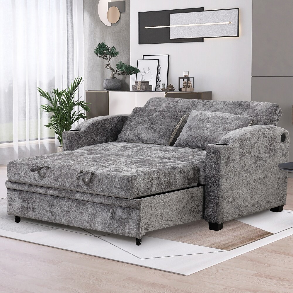 Chenille sleeper sofa deals