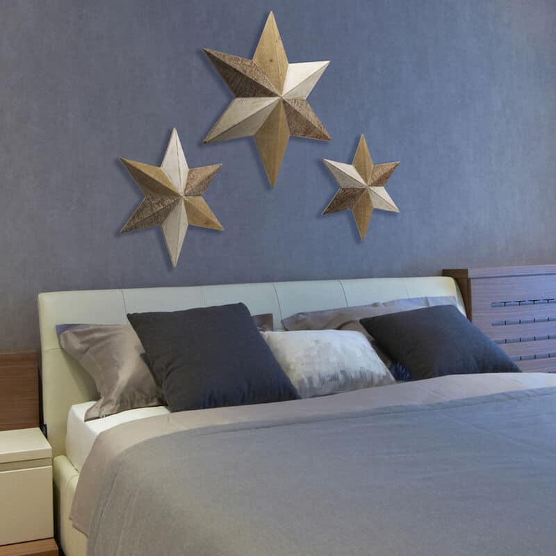 Elements 3-Piece Farmhouse Star Décor, 21X24 Inch