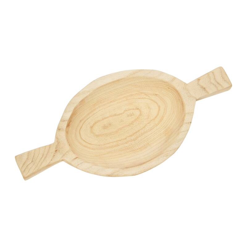 Decorative Paulownia Wood Tray with Handles