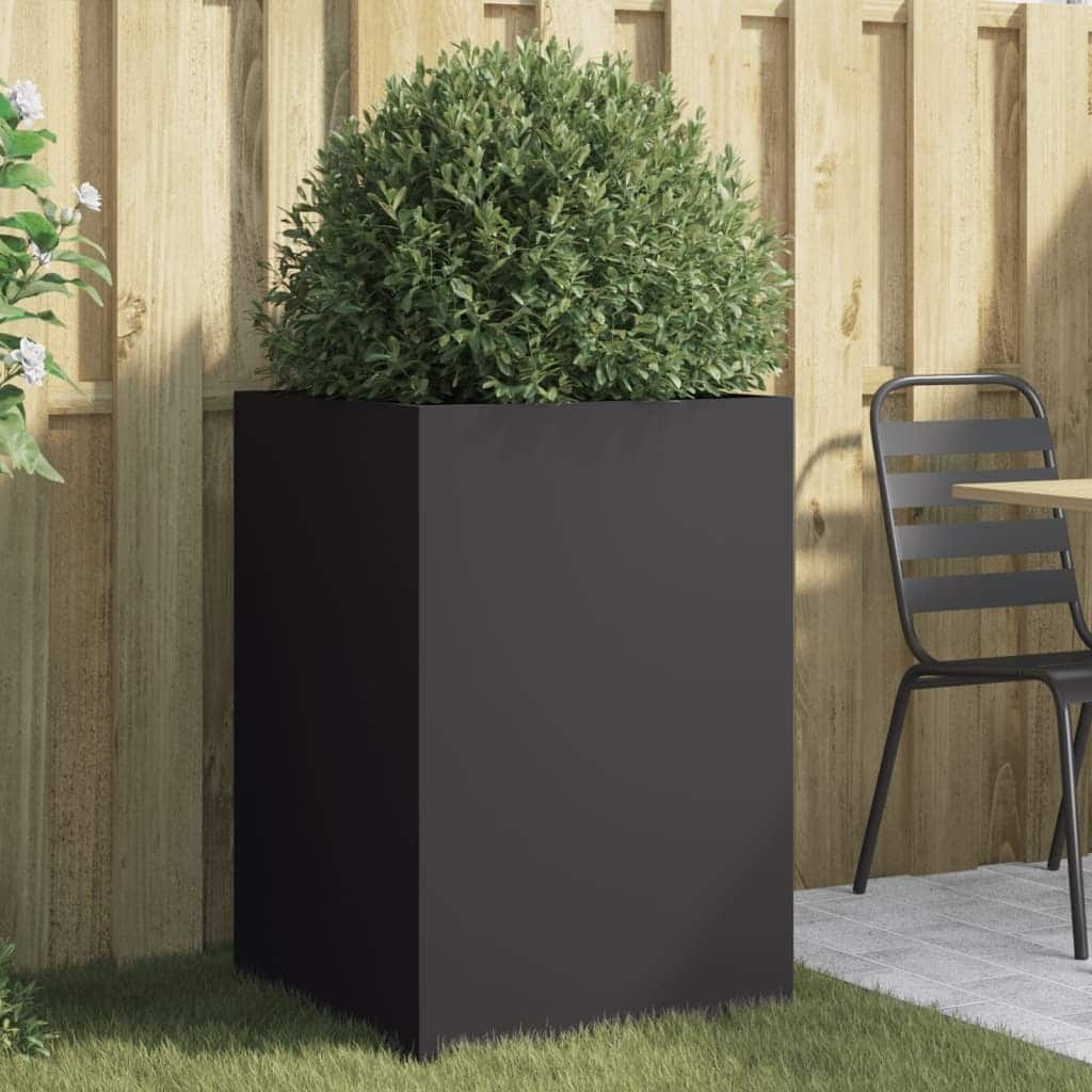 vidaXL Planter Stand Outdoor Raised Garden Bed for Vegetables Corten Steel - 18.9 x 20.5 x 29.5 in