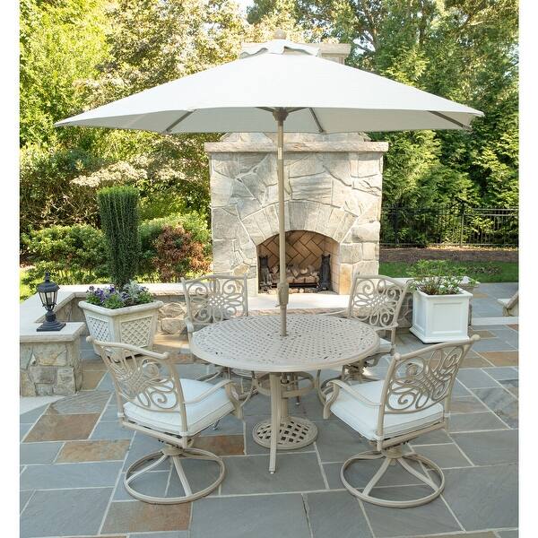 4-5 foot umbrella for bistro patio table Best Choice Products 10ft Offset Hanging Outdoor Market w/ Easy Tilt Adjustment top table Dextrus 35.6in Outdoor Patio Table,