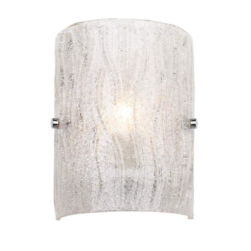 Varaluz Brilliance Wall Sconce - Chrome - 3"D x 6.75"W x 8"H - Chrome - Glass
