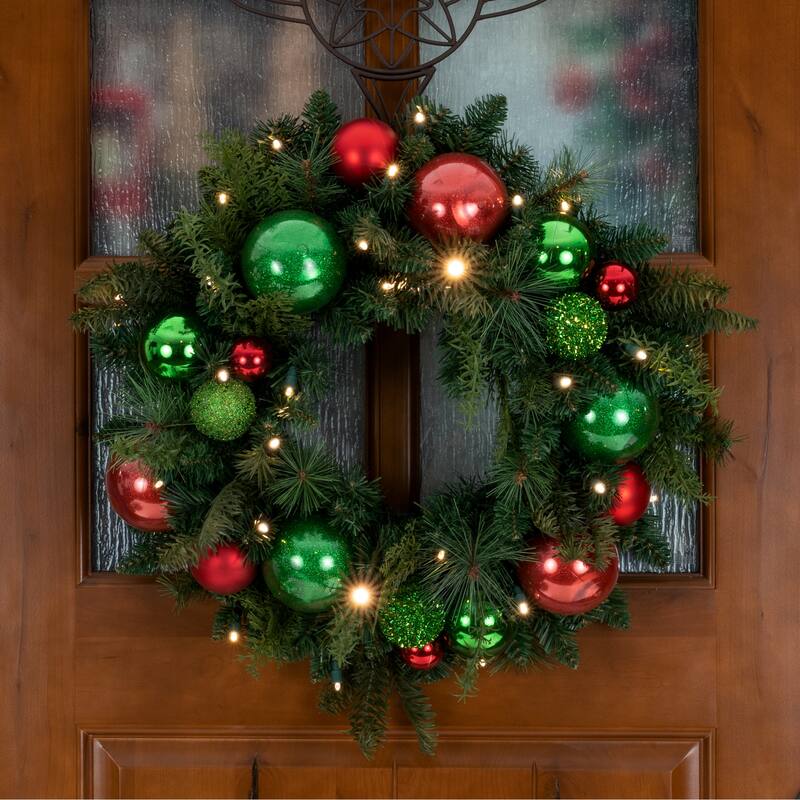 Village Lighting 24 in. Wreath - Christmas Cheer