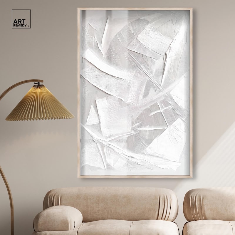 Thick White Texture II Shadowbox by Art Remedy