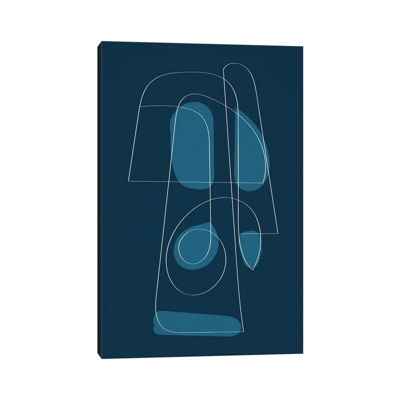 iCanvas "Navy Blue Abstract I" by EmcDesignLab Canvas Print