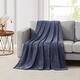 preview thumbnail 5 of 14, 5th Avenue Lux Ultra Plush 50x70 Throw Blue