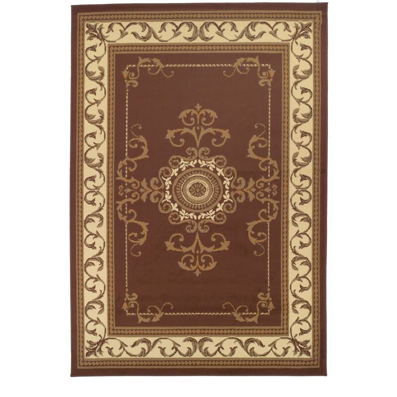 Traditional Medallion Floral Indoor Runner or Area Rug by Superior