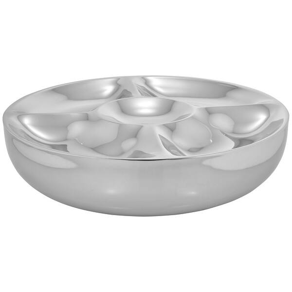Sol Living Stainless Steel Chip and Dip Serving Bowl