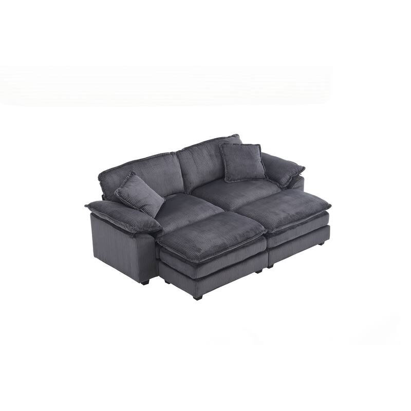 2-seats Sofa With 2 Back Pillows