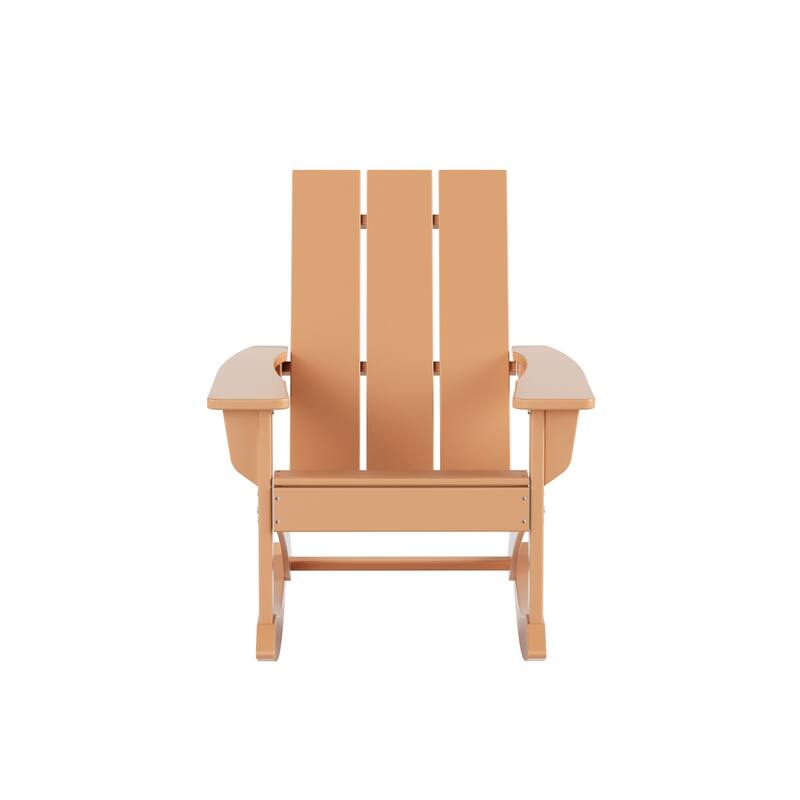 Shoreside 5-Piece Poly All Weather Rocking Chair Conversation Set