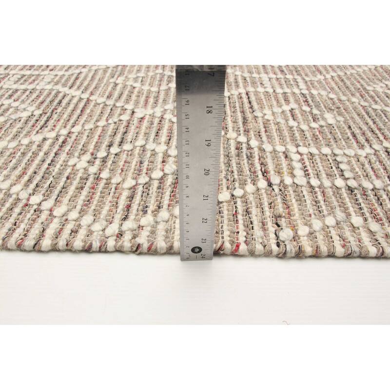 ECARPETGALLERY Braid weave Sienna Brown Wool Rug - 5'0 x 8'1