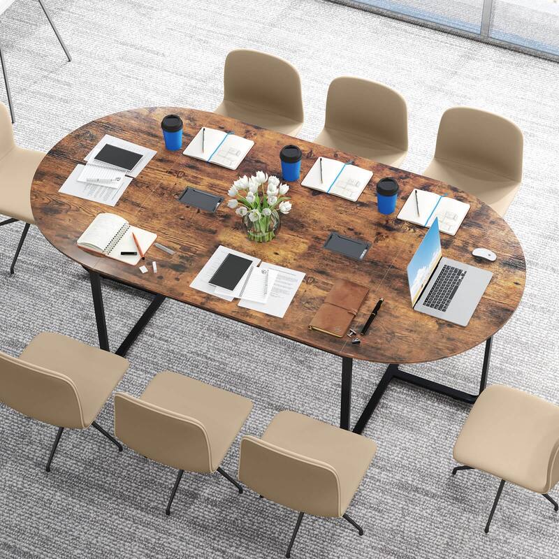 Costway 95" Conference Table for 10-12 People 2 Cable Management - See Details