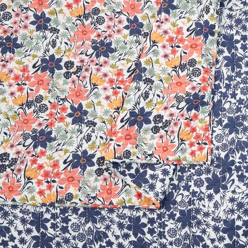 Spartina 449 Marsh Hens 3-Piece Floral Cotton Voile Quilt Set