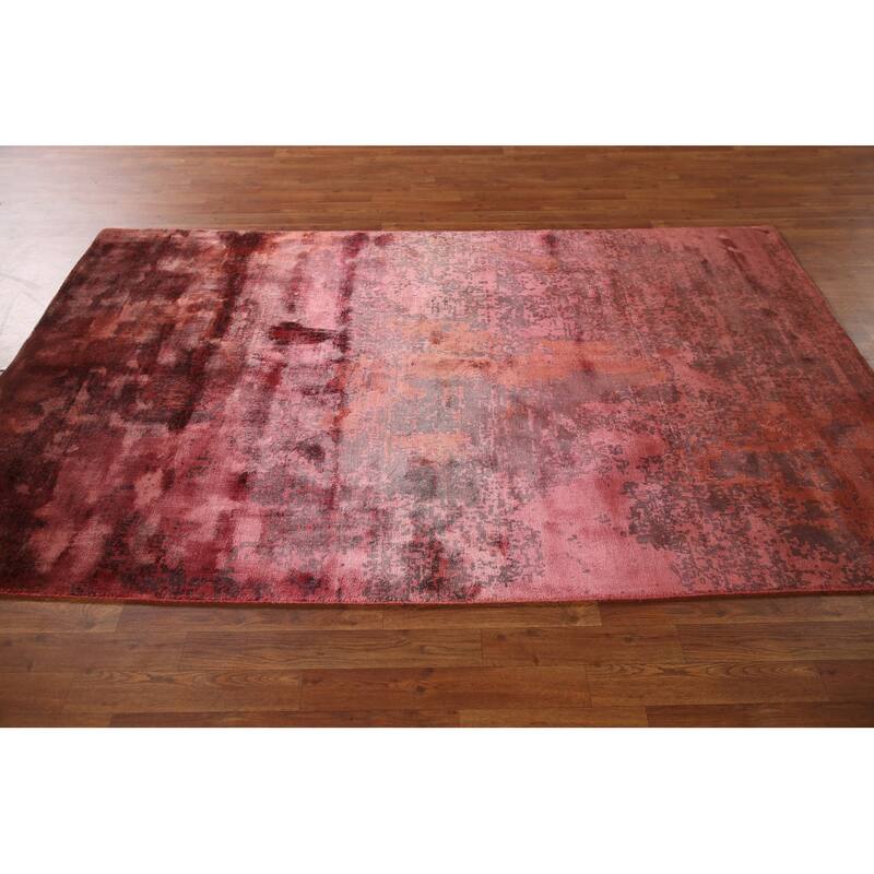 All-Over Abstract Modern Area Rug Handmade Wool Carpet - 5'0"x 8'1"