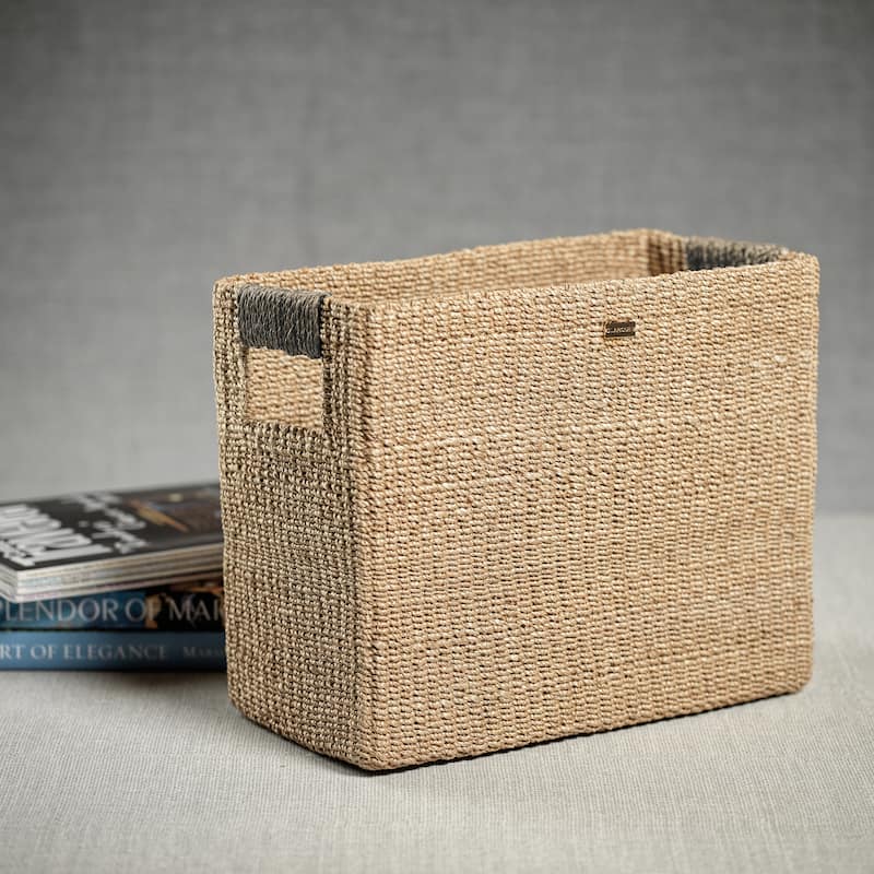 Lucena Rectangular Abaca Magazine Basket