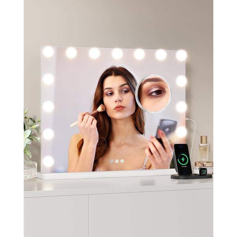 23" x 18" Vanity Mirror with Lights - White_23"*18"