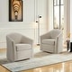 preview thumbnail 37 of 92, Modern Upholstered Swivel Barrel Chair Living Room Accent Chair