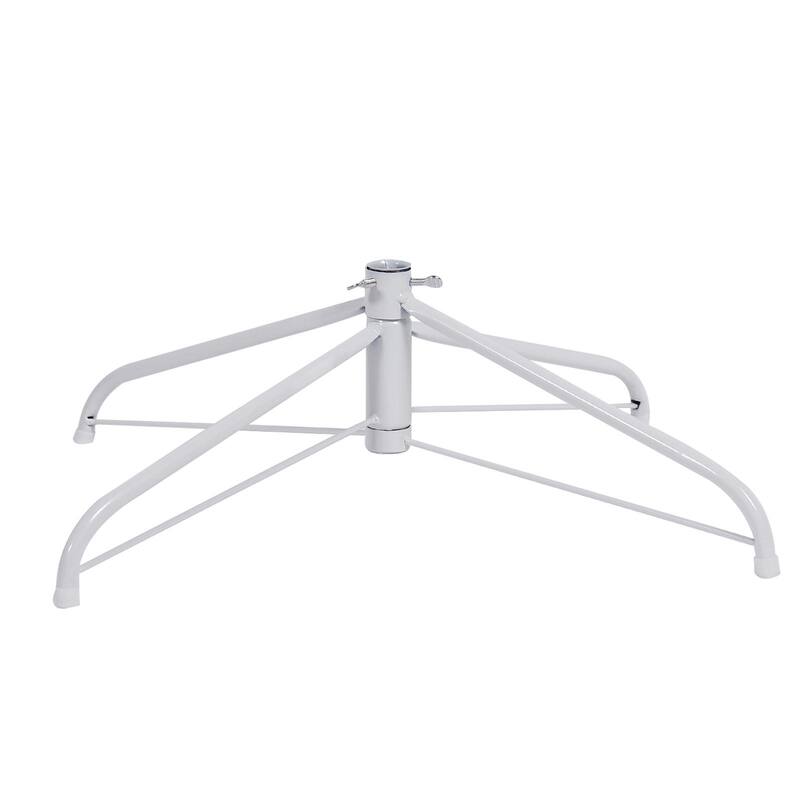 7.5ft Slim White Artificial Christmas Tree with Foldable Metal Stand