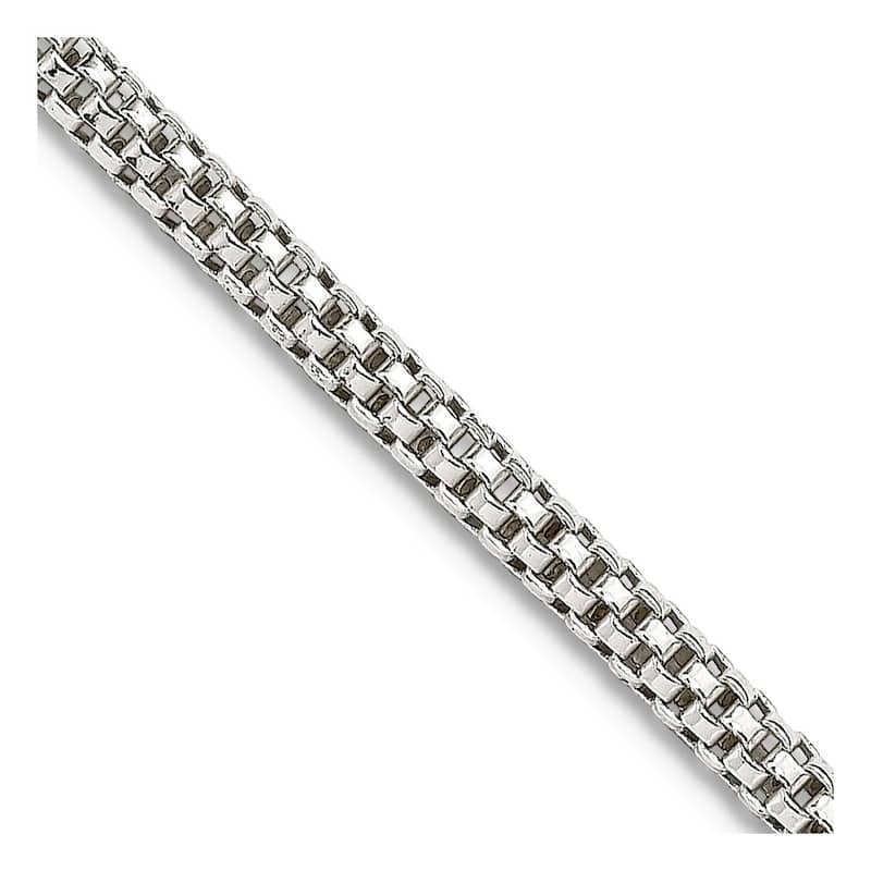 Curata 925 Sterling Silver 2.4mm Corona Chain Necklace (Lobster)