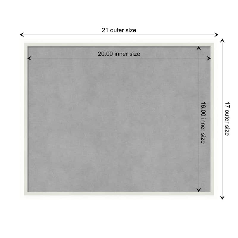Amanti Art Lucie White Framed Magnetic Board - Board Size 20x16
