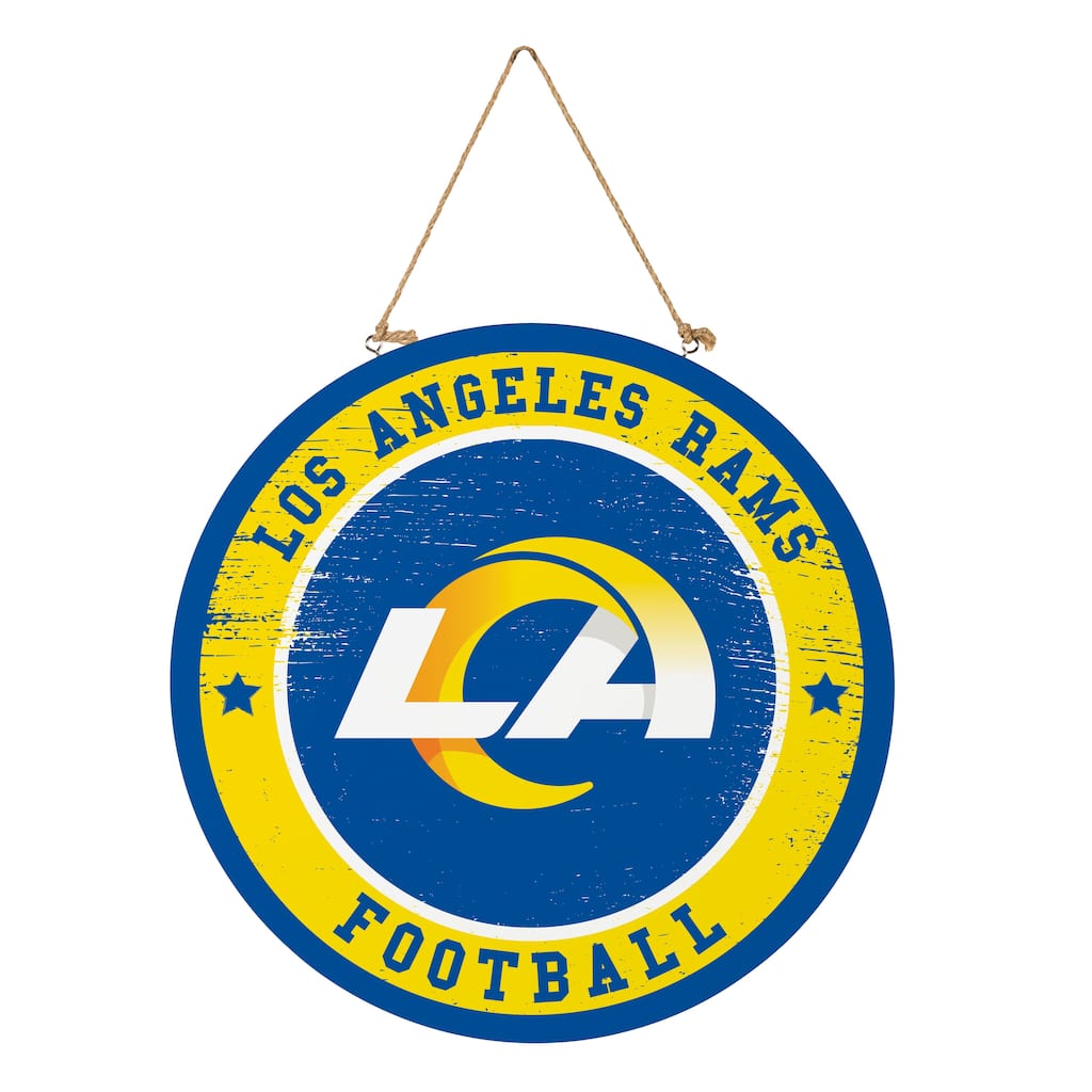 Los Angeles Rams Wooden Door Decor Wall Sign - Multi-Color