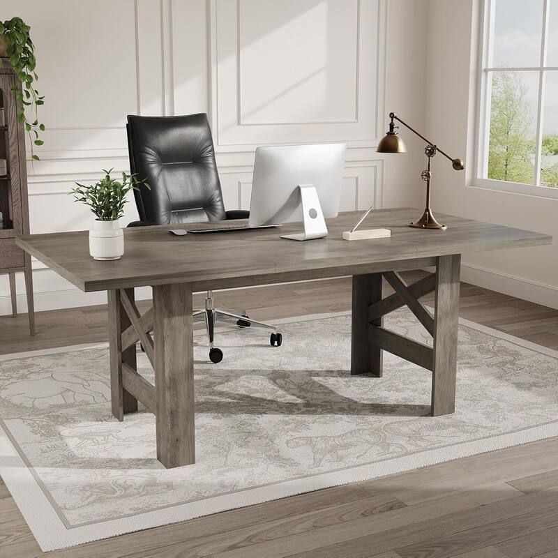 71" Farmhouse Kitchen Dining Table Set for 6-8 for Kitchen, Office (Only Table)