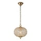 preview thumbnail 82 of 95, Retro French 4/5-Light Antique Brass Globe Crystal Chandelier for Living/Dining Room