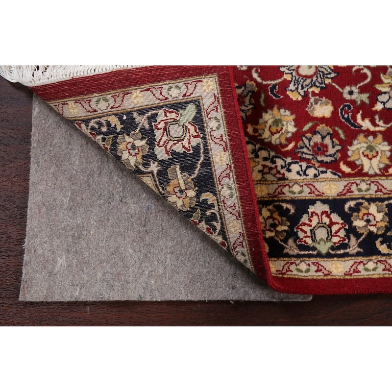 Floral Vegetable Dye Nain Oriental Area Rug Wool Hand-knotted Carpet - 3'11" x 6'4"