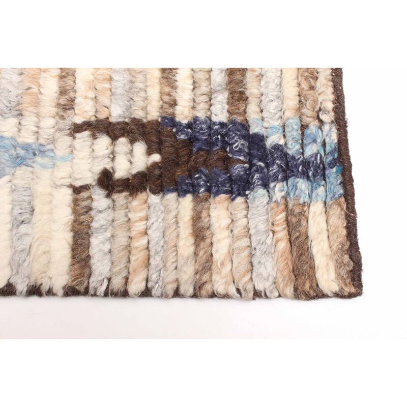 ECARPETGALLERY Hand-knotted Tangier Brown Wool Rug - 5'3 x 7'9