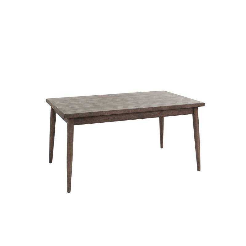 Contemporary Walnut Finish 1pc Dining Table Only Solid wood Rectangle Table Melamine MDF Dining Room Furniture