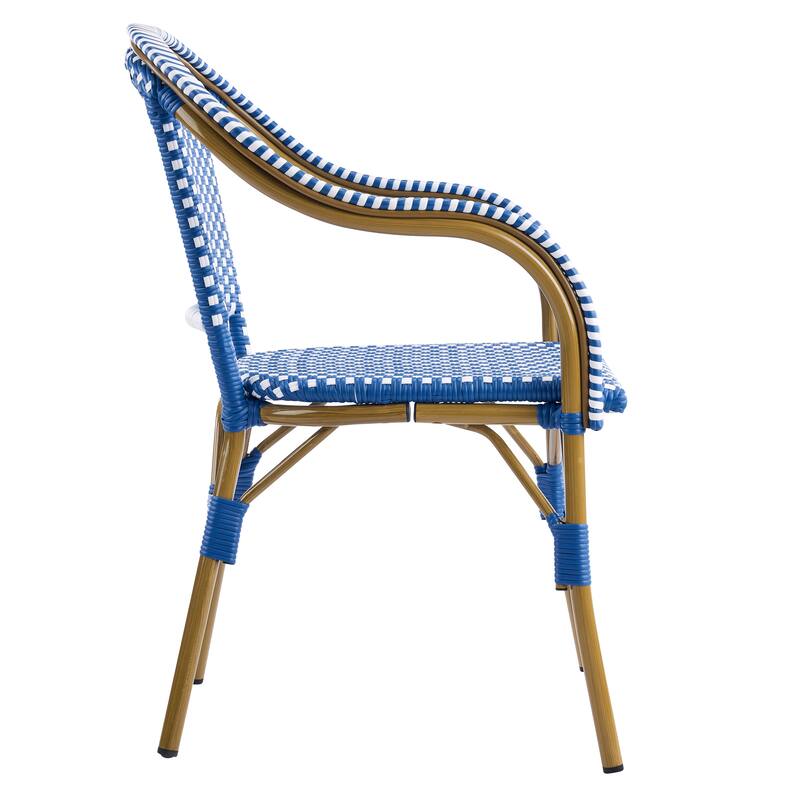 Christopher Knight Home - CaféBreeze Outdoor PE Wicker Dining Armchair with Aluminum Frame