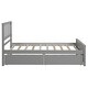 preview thumbnail 4 of 6, Grey Twin size Platform Bed with Two Drawers