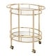 preview thumbnail 4 of 13, Lifestorey Devin Oval Metal Bar Cart