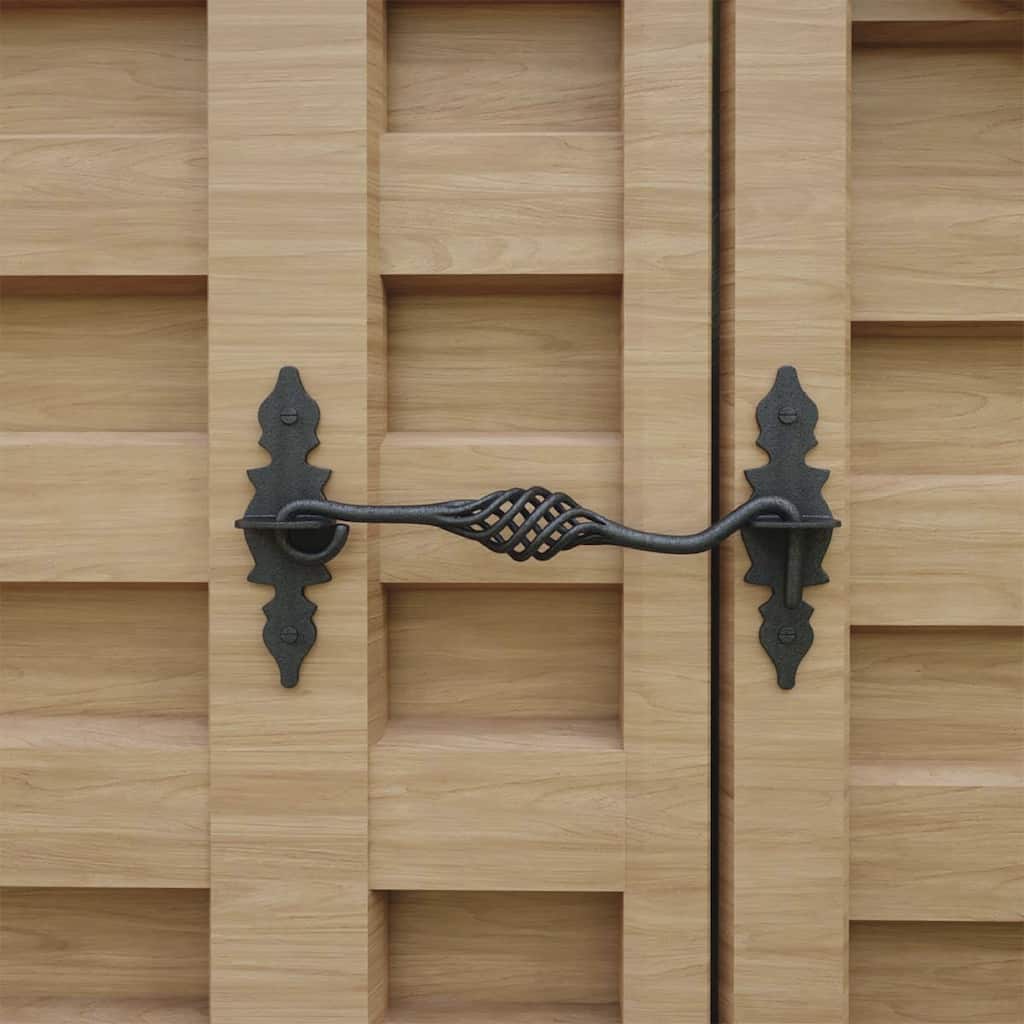 Black Wrought Iron Birdcage Cabin Hook Eye Latches 6.5" L Privacy Hook Latches Pack of 10 Renovators Supply