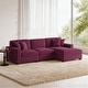 preview thumbnail 8 of 193, Oversized Modular Sectional Sofa Set with Pillows Purple/Armchair&Chaise&Armless