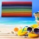 preview thumbnail 1 of 5, 1 Pcs Soft Absorbent Beach Towel Classic Design for Beach Colorful 59"x30" Colorful