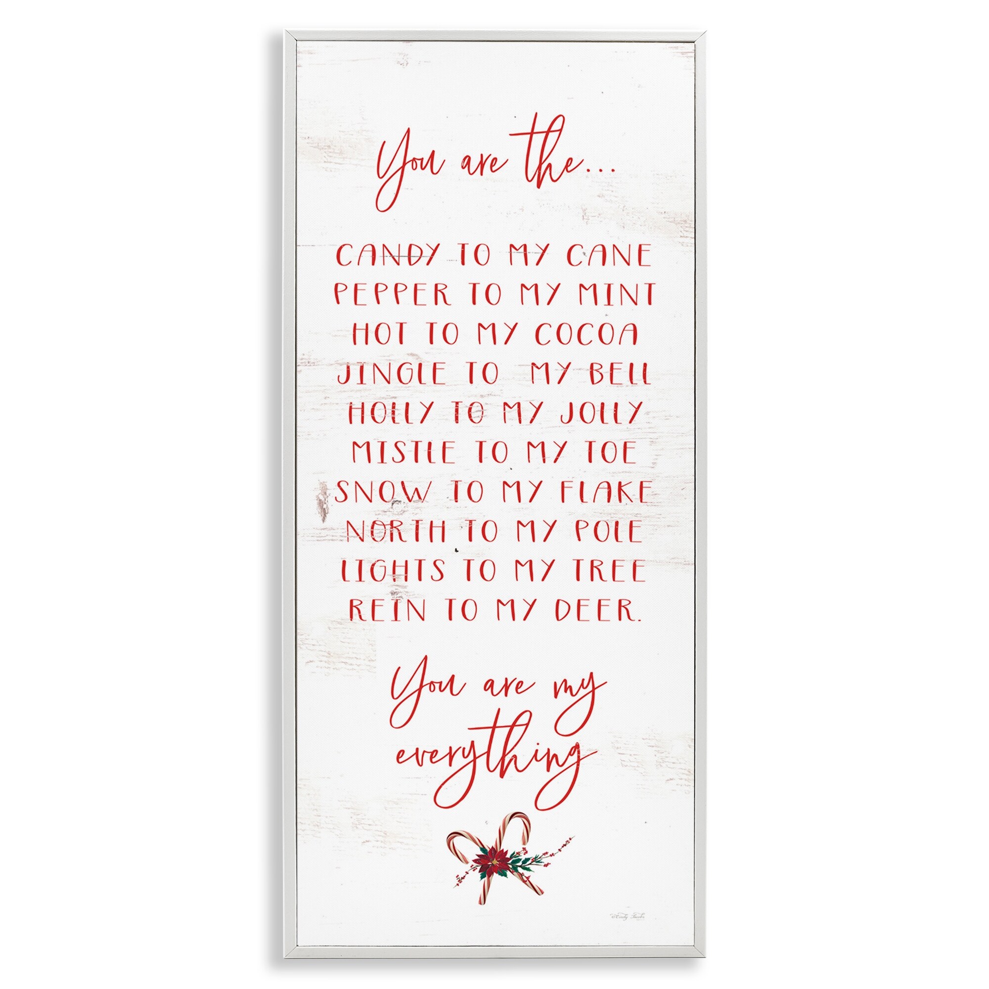 Stupell My Everything Holiday Romance Framed Giclee Art Design By Cindy Jacobs