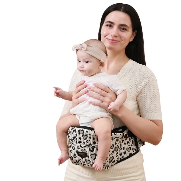 slide 2 of 27, Sunveno Baby Carrier with Hip Seat Leopard Print