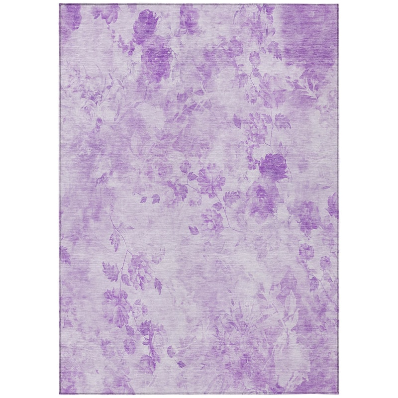 HomeRoots Floral Transitional Rectangle Outdoor Rug
