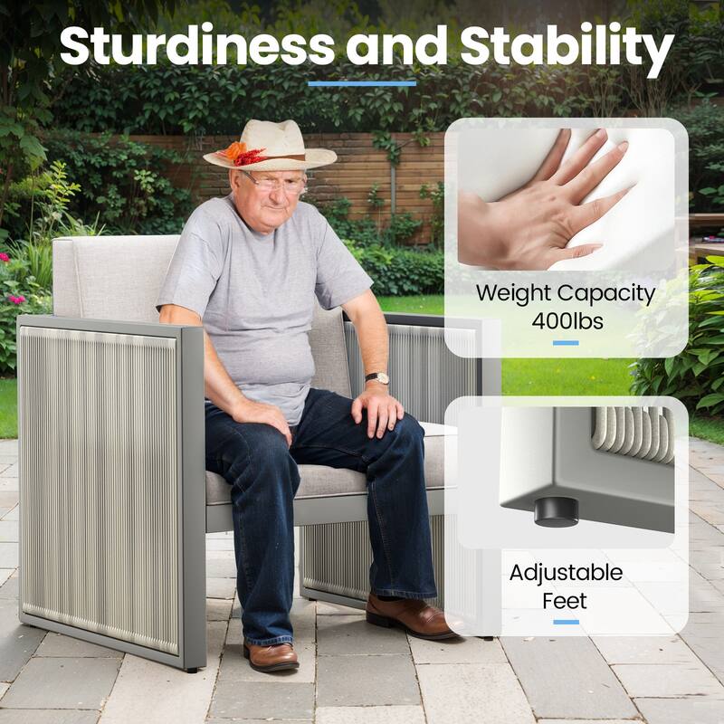 Outdoor Wicker Rattan Arm Chair with Cushion