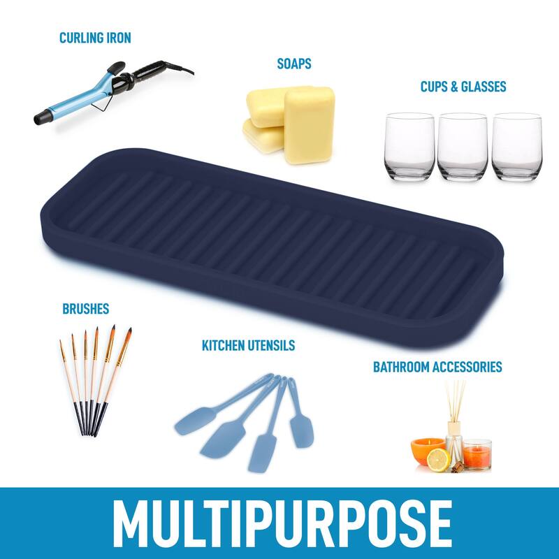 Zulay Kitchen Silicone Sponge Holder for Kitchen Sink