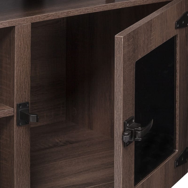 Low Wall Entertainment Center, TV Stand, Media Storage Cabinet