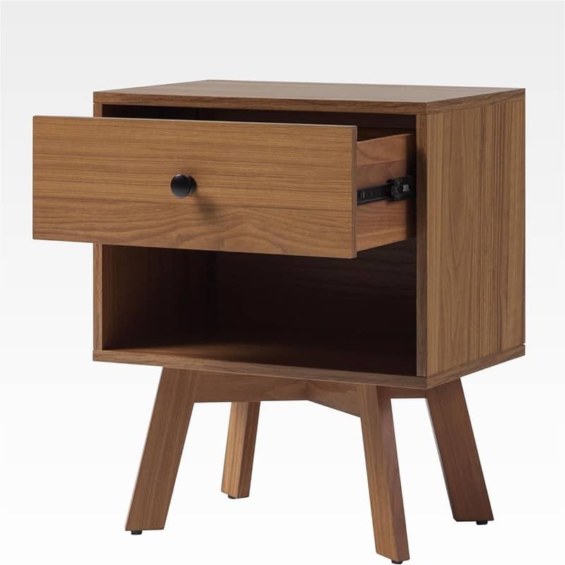 Mid Century Modern 1 Nightstand Bedroom Storage Drawer