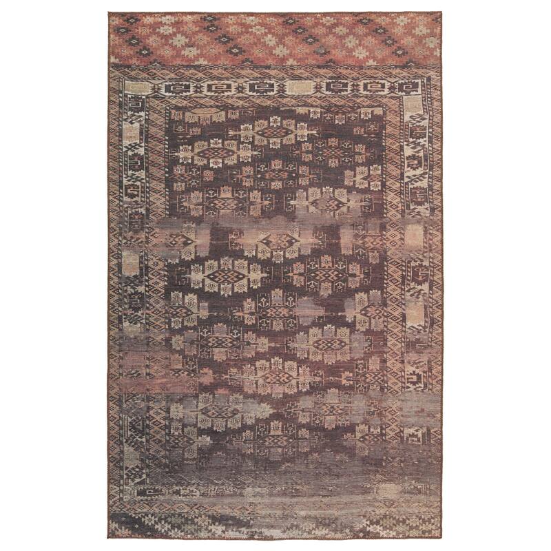 Minerva Machine Washable Tribal Area Rug - 9' x 12' - Runner/Rectangle