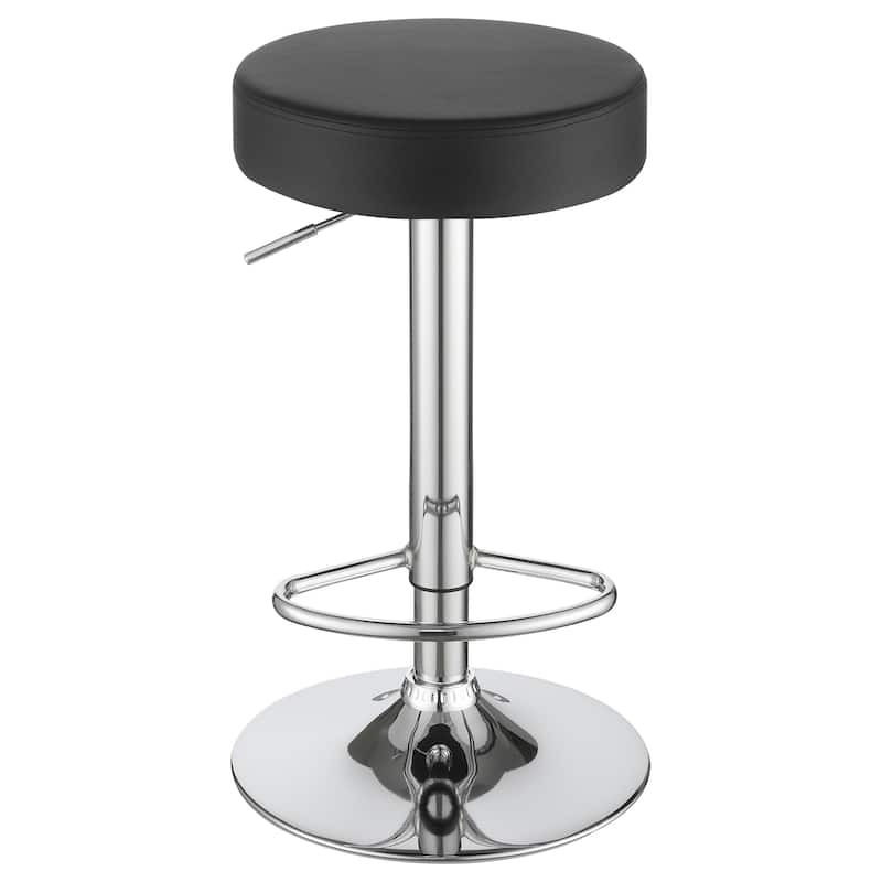 29" Adjustable Bar Stool Chrome and Black