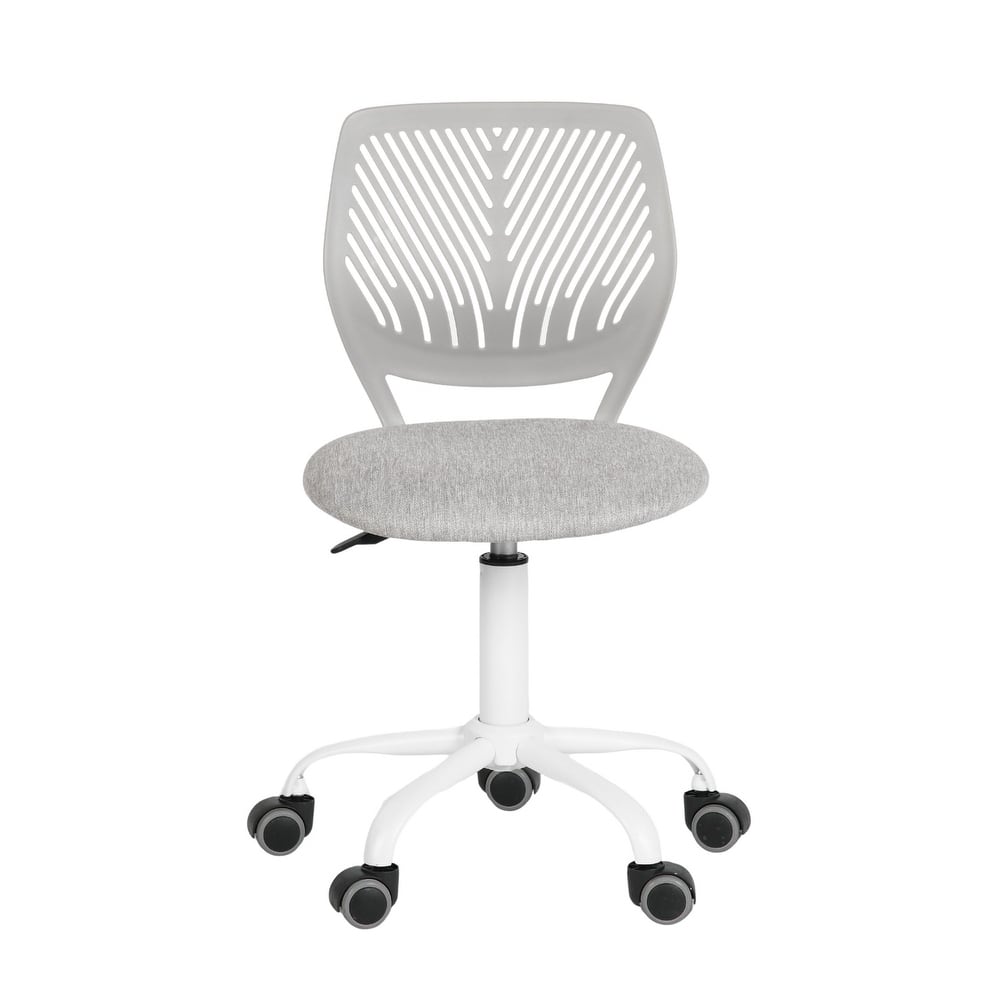 HomyLin Armless Swivel Kids Desk Chair with Mesh Padded Seating